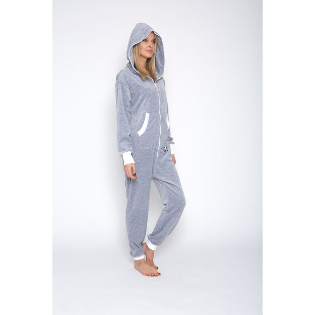 Sofa Killer light grey color summer velours onesie