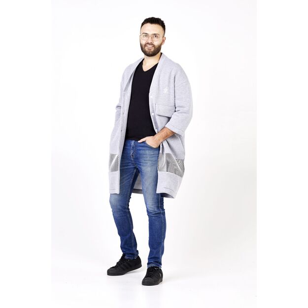 Sofa Killer light grey long kimono jacket