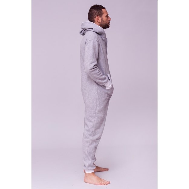 Sofa Killer light grey onesie with white cuff