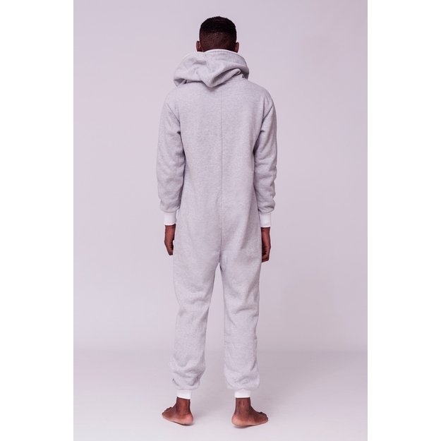 Sofa Killer light grey onesie with white cuff