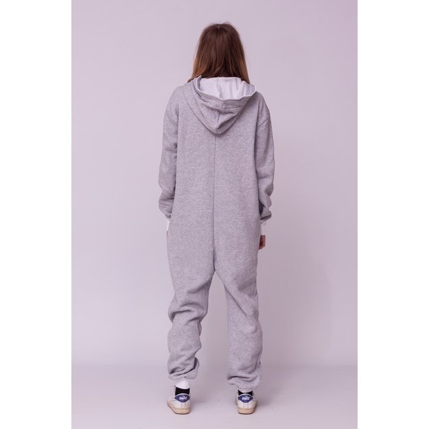 Sofa Killer light grey onesie with white cuff