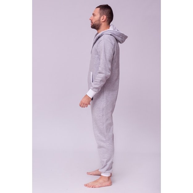 Sofa Killer light grey onesie with white cuff