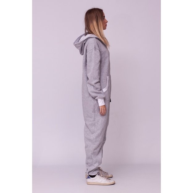 Sofa Killer light grey onesie with white cuff