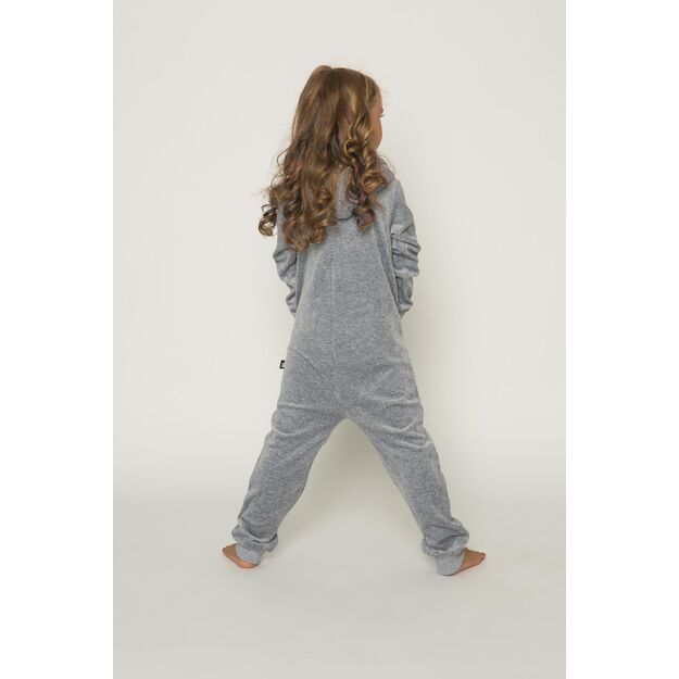 Sofa Killer light grey unisex kids velours onesie