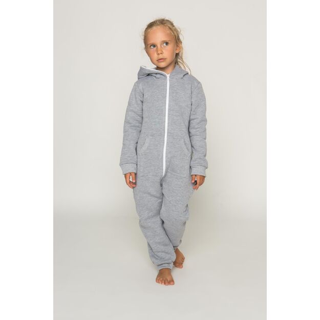 Sofa Killer light grey unisex kids velours onesie