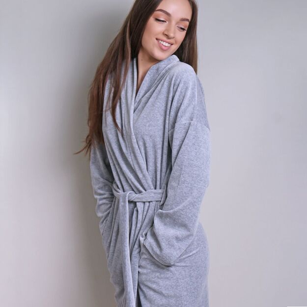 Sofa Killer light grey velours robe