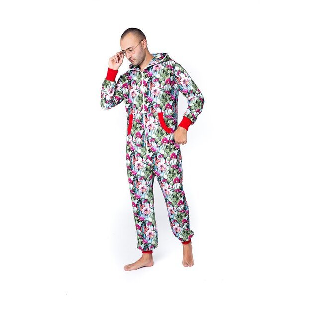 Sofa Killer men onesie with florals prints Cactus