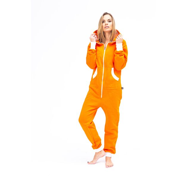 Sofa Killer orange women onesie with white cuff