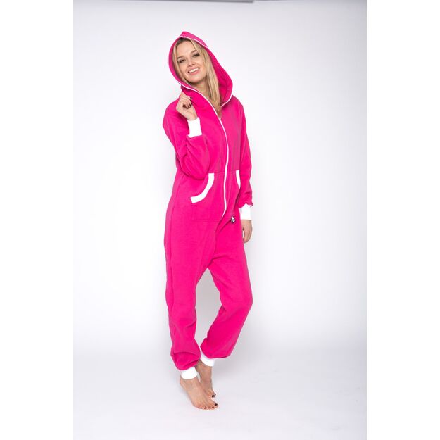 Sofa Killer pink onesie with white cuff