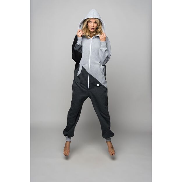 Sofa Killer tricolor onesie Grey
