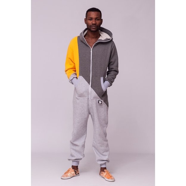Sofa Killer tricolor onesie SUNNY with yellow sleeve