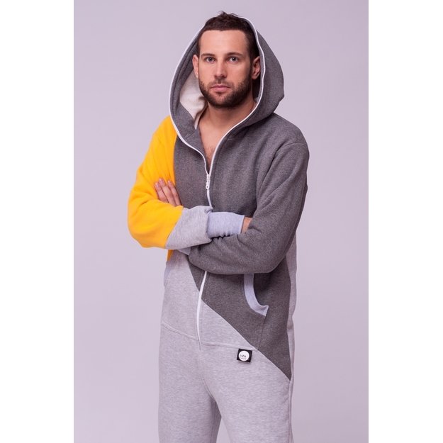 Sofa Killer tricolor onesie SUNNY with yellow sleeve