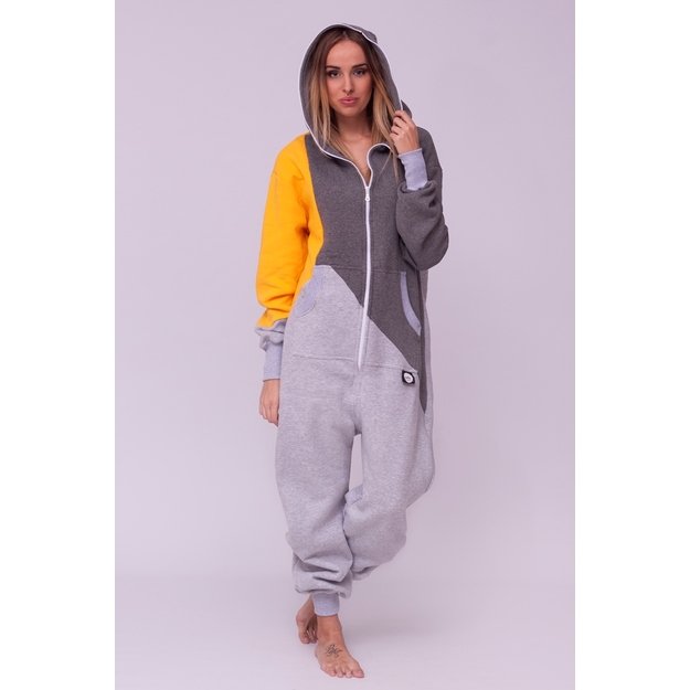 Sofa Killer tricolor onesie SUNNY with yellow sleeve