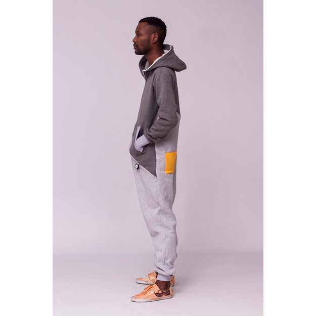 Sofa Killer tricolor onesie SUNNY with yellow sleeve