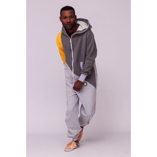 Sofa Killer tricolor onesie SUNNY with yellow sleeve