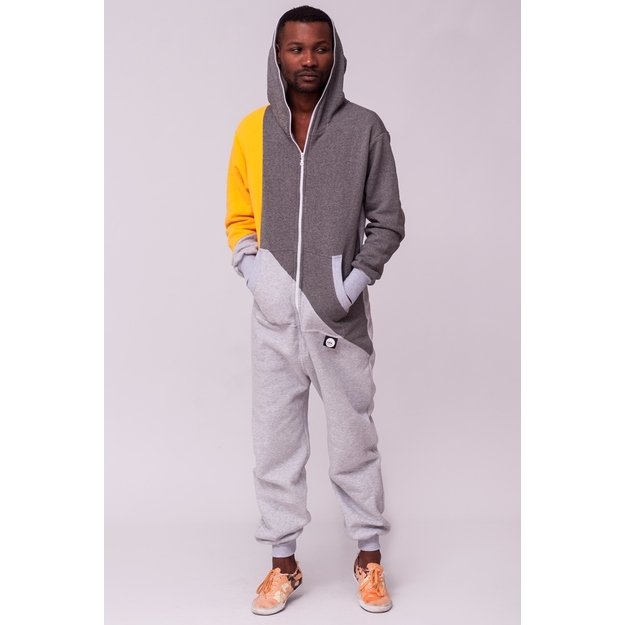 Sofa Killer tricolor onesie SUNNY with yellow sleeve