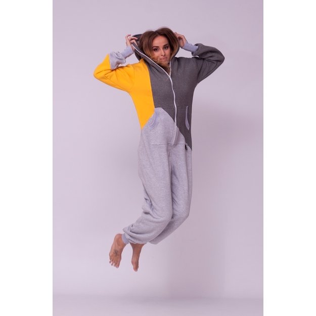 Sofa Killer tricolor onesie SUNNY with yellow sleeve