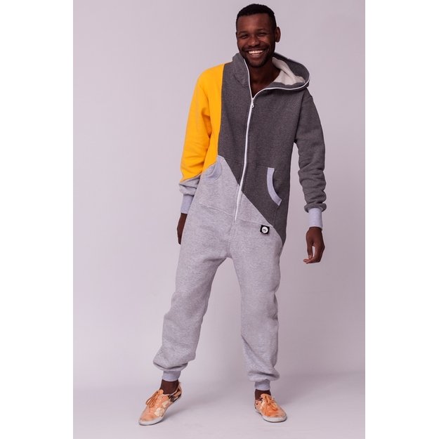 Sofa Killer tricolor onesie SUNNY with yellow sleeve