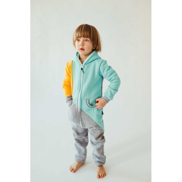Sofa Killer tricolor unisex kids onesie Mint