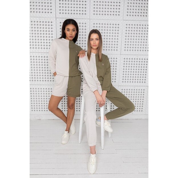 Sofa Killer two color women lounge wear with shorts option sand and Olive