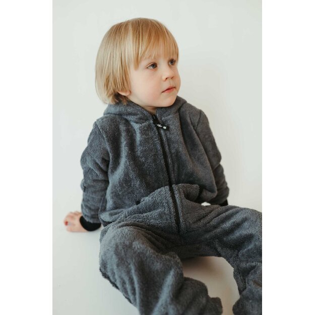 Sofa Killer unisex kids dark grey bamboo onesie