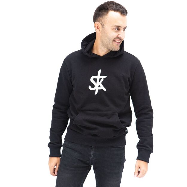 Sofa Killer warm black men hoodie with white SK logo