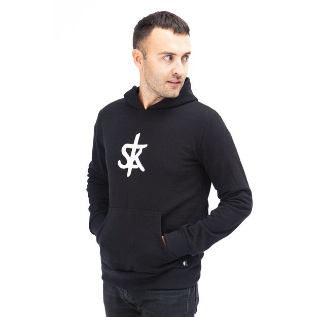 Sofa Killer warm black men hoodie with white SK logo