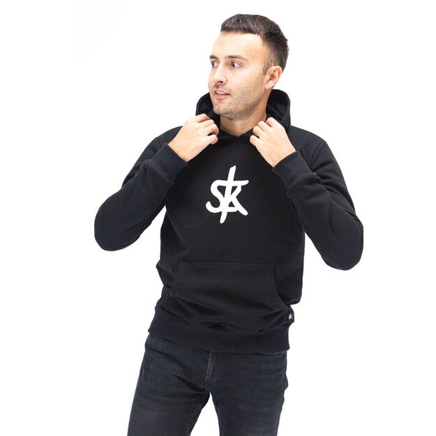 Sofa Killer warm black men hoodie with white SK logo