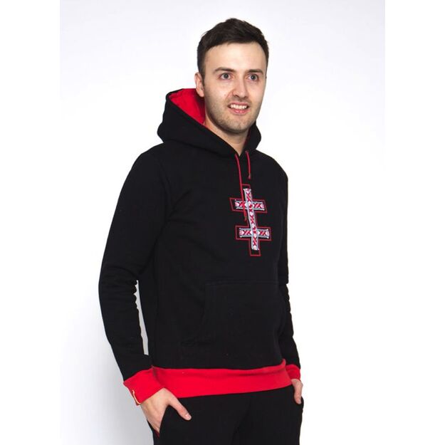 Sofa Killer warm black men hoodie with yellow cuff LTU