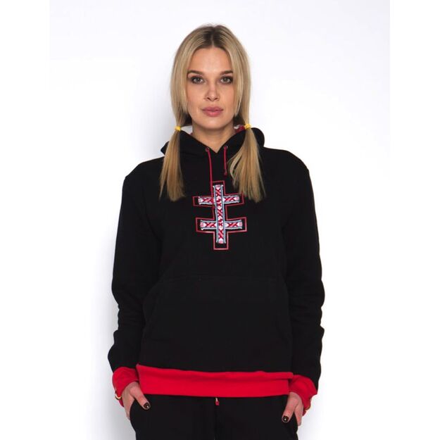 Sofa Killer warm black women hoodie with red cuff LTU