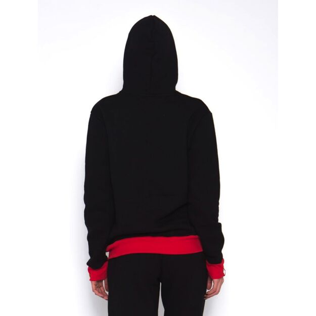 Sofa Killer warm black women hoodie with red cuff LTU