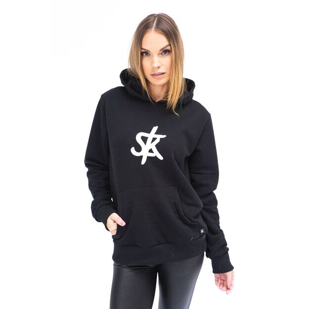 Sofa Killer warm black women hoodie with white SK logo