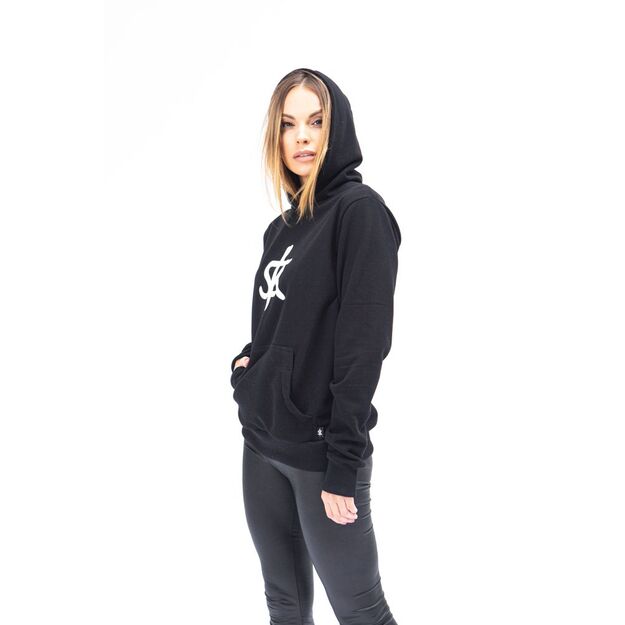 Sofa Killer warm black women hoodie with white SK logo