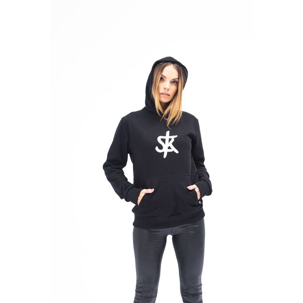 Sofa Killer warm black women hoodie with white SK logo