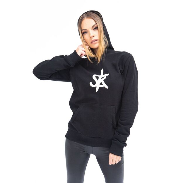 Sofa Killer warm black women hoodie with white SK logo