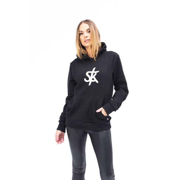 Sofa Killer warm black women hoodie with white SK logo