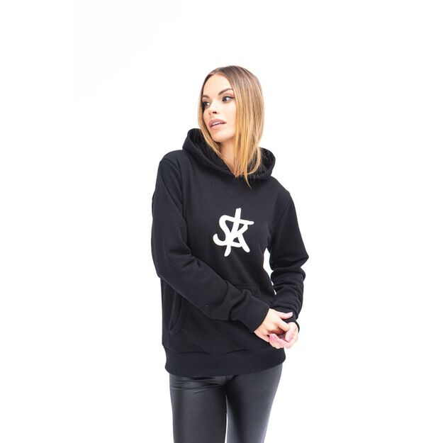 Sofa Killer warm black women hoodie with white SK logo