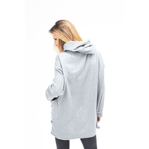 Sofa Killer warm light grey men long hoodie with white SK logo