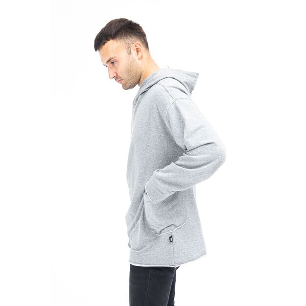 Sofa Killer warm light grey men long hoodie with white SK logo