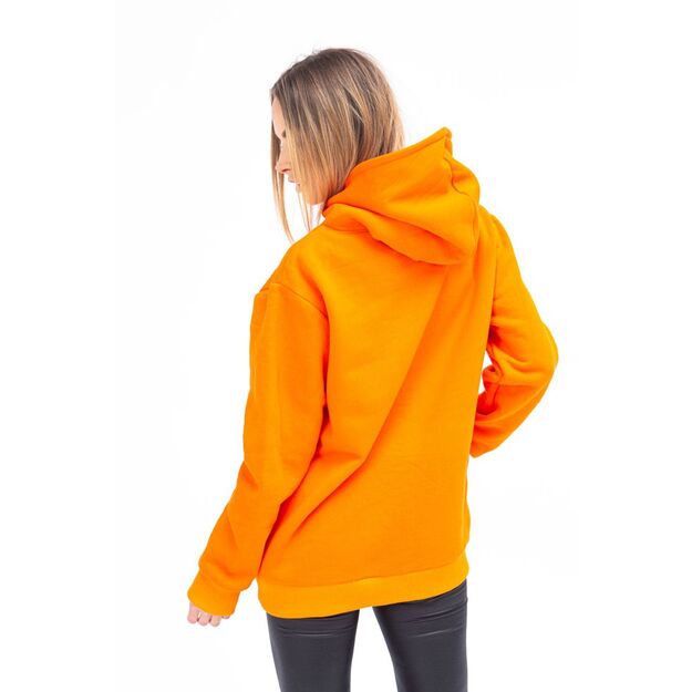 Sofa Killer warm orange women hoodie with white SK logo