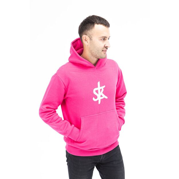 Sofa Killer warm pink men hoodie with white SK logo