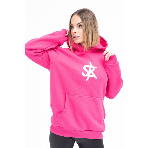 Sofa Killer warm pink women hoodie with white SK logo