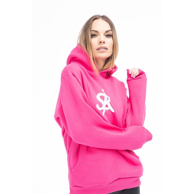 Sofa Killer warm pink women hoodie with white SK logo