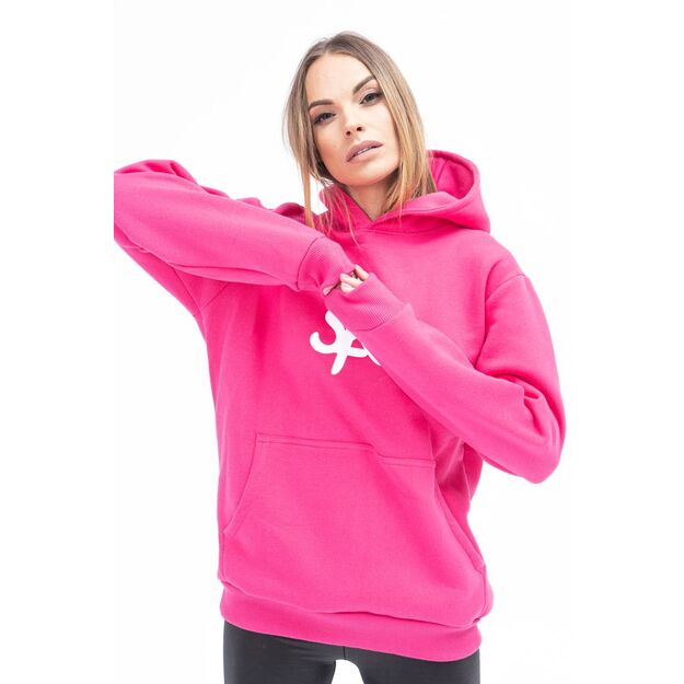 Sofa Killer warm pink women hoodie with white SK logo