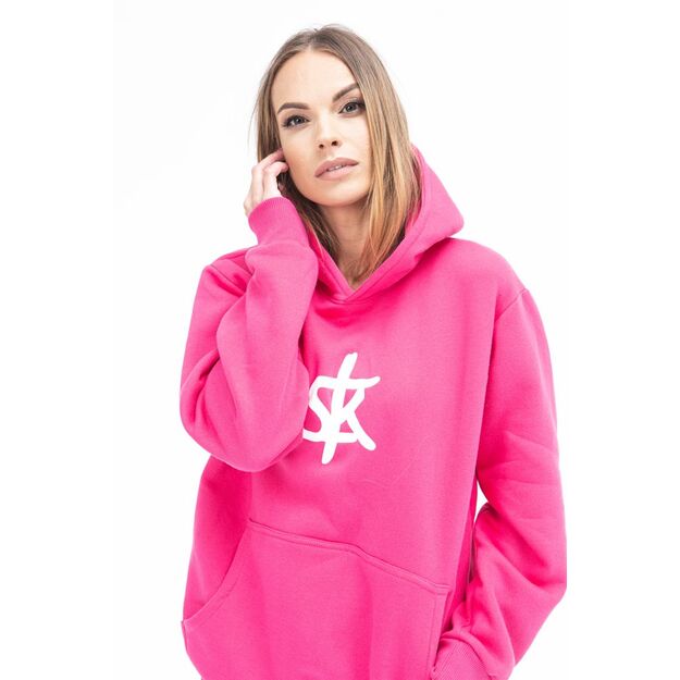 Sofa Killer warm pink women hoodie with white SK logo