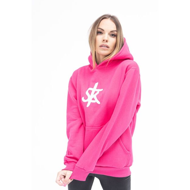 Sofa Killer warm pink women hoodie with white SK logo