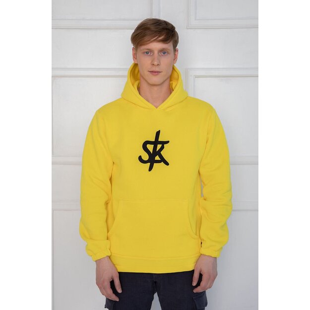 Sofa Killer warm yellow men hoodie with white SK logo