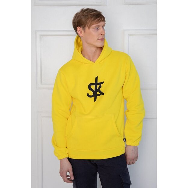 Sofa Killer warm yellow men hoodie with white SK logo