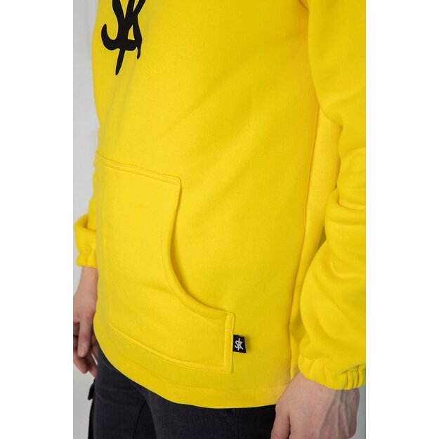 Sofa Killer warm yellow men hoodie with white SK logo