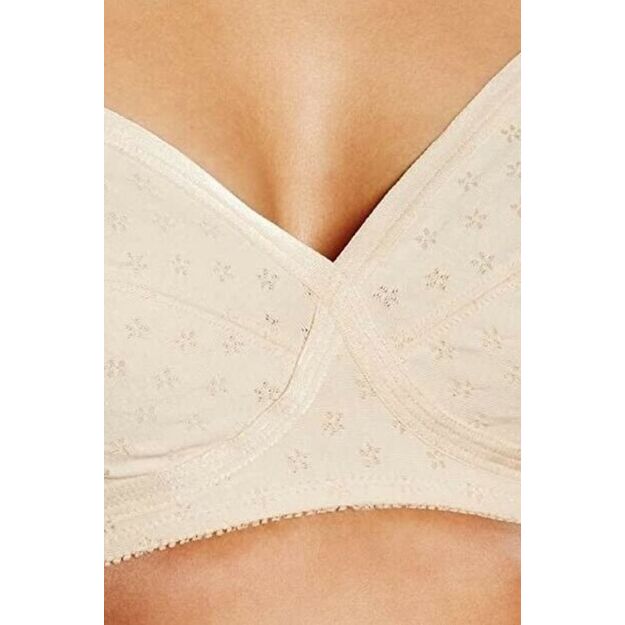 Triumph body color cotton bra Elasti Cross Nature N
